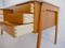 Vintage Eichenholz Schreibtisch mit Weißer Tischplatte 4