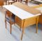 Vintage Oak Writing Desk with White Top 10