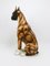 Boxer Dog Lebensgroße Majolika Statue Skulptur aus Glasierter Keramik, Italien, 1970er 13