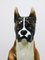Boxer Dog Lebensgroße Majolika Statue Skulptur aus Glasierter Keramik, Italien, 1970er 3