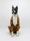 Boxer Dog Lebensgroße Majolika Statue Skulptur aus Glasierter Keramik, Italien, 1970er 12