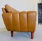 Dänisches Vintage Art Deco Sofa aus Hellbraunem Leder von Svend Skipper für Skipper, 1970er 13