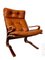 Mid-Century Scandinavian Oddvin Rykken Cognac Leather Chair, 1970s, Image 7