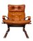 Mid-Century Scandinavian Oddvin Rykken Cognac Leather Chair, 1970s 5