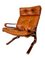 Mid-Century Scandinavian Oddvin Rykken Cognac Leather Chair, 1970s 8