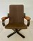 Vintage Mid-Century Danish Tan Leather Swivel Chair, 1970s 8