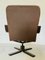 Vintage Mid-Century Danish Tan Leather Swivel Chair, 1970s 5