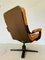 Vintage Mid-Century Danish Tan Leather Swivel Chair, 1970s 6