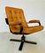 Vintage Mid-Century Danish Tan Leather Swivel Chair, 1970s 2
