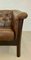 Mid-Century Danish Brown Leather & Rattan Club Chair, 1970s 10