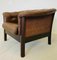 Mid-Century Danish Brown Leather & Rattan Club Chair, 1970s, Image 7