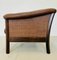 Mid-Century Danish Brown Leather & Rattan Club Chair, 1970s 8