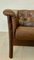 Mid-Century Danish Brown Leather & Rattan Club Chair, 1970s 11