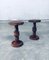 Brutalist Hand Crafted Side Table Set in the style of Charles Dudouyt, France, 1940s, Set of 2, Image 20
