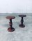 Brutalist Hand Crafted Side Table Set in the style of Charles Dudouyt, France, 1940s, Set of 2 22