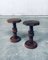 Tavolini brutalisti realizzati a mano nello stile di Charles Dudouyt, Francia, anni '40, set di 2, Immagine 10