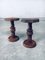 Brutalist Hand Crafted Side Table Set in the style of Charles Dudouyt, France, 1940s, Set of 2 8