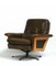 Vintage Mid-Century Danish Leather Swivel Chair Set attributed to Sigurd Ressel, 1970s, Set of 2 1