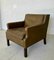 Mid-Century Danish Thams Club Chair in Olive Green Leather by Georg Thams, 1960s 4