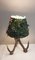 Deutsche Vintage Hubertus Tischlampe mit dreiteiligem Fuß und handgefertigtem Stoffschirm mit künstlichen Blättern von Lamplove, 1960er 8