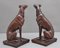 Geschnitzte Greyhounds aus Eiche, 1920er, 2er Set 12