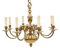 Vintage Ormolu Brass Chandelier with 8 Arms, 1960s, Image 2