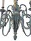 Großer gotischer Vintage Kronleuchter aus Messing & Bronze mit 9 Lampen, 2000er 8