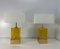 Italian Art Deco Style Yellow Murano Cube Glass Table Lamps , 2000s, Set of 2 2
