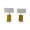 Italian Art Deco Style Yellow Murano Cube Glass Table Lamps , 2000s, Set of 2, Image 1