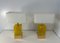 Gelbe Italienische Tischlampen aus Muranoglas im Art Deco Stil, 2000er, 2er Set 4