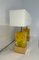 Italian Art Deco Style Yellow Murano Cube Glass Table Lamps , 2000s, Set of 2 8