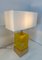 Italian Art Deco Style Yellow Murano Cube Glass Table Lamps , 2000s, Set of 2 13