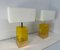 Gelbe Italienische Tischlampen aus Muranoglas im Art Deco Stil, 2000er, 2er Set 6