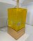 Italian Art Deco Style Yellow Murano Cube Glass Table Lamps , 2000s, Set of 2 16