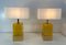 Gelbe Italienische Tischlampen aus Muranoglas im Art Deco Stil, 2000er, 2er Set 10
