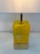 Italian Art Deco Style Yellow Murano Cube Glass Table Lamps , 2000s, Set of 2 12