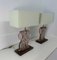Rosa Muranoglas Tischlampen im Art Deco Stil, 2000er, 2er Set 5