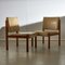 Angular Teak and Leather Chair with Copper Details, 1970s 2