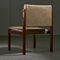Eckiger Stuhl aus Teak & Leder mit Kupferdetails, 1970er 28