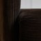 Sedie di velluto a coste marroni con dettagli in metallo cromato di Luigi Saccardo, Italia, anni '70, set di 4, Immagine 9