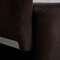Sedie di velluto a coste marroni con dettagli in metallo cromato di Luigi Saccardo, Italia, anni '70, set di 4, Immagine 12