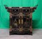 Chinoiserie Black Laquered Altar Cabinet with Drawers & Shelves 2