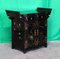 Chinoiserie Black Laquered Altar Cabinet with Drawers & Shelves 6