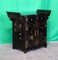 Chinoiserie Black Laquered Altar Cabinet with Drawers & Shelves 7