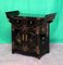 Chinoiserie Black Laquered Altar Cabinet with Drawers & Shelves 3