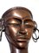 Máscara africana Mid-Century de metal, años 50, Imagen 2