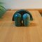 Salt & Pepper Shakers and Napkin Holder in Green Marble, Italy, 1970s, Set of 3 2