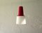 Modern Red and White Pendant Lamp, 1950s 5