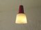 Modern Red and White Pendant Lamp, 1950s 4