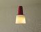 Modern Red and White Pendant Lamp, 1950s 3